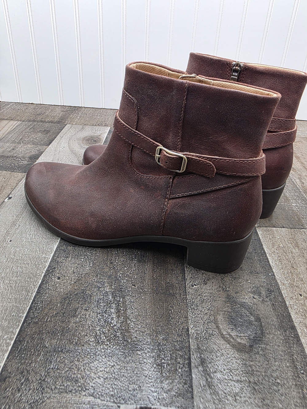Dansko Women’s Brown Ankle Boots with Buckle Detail